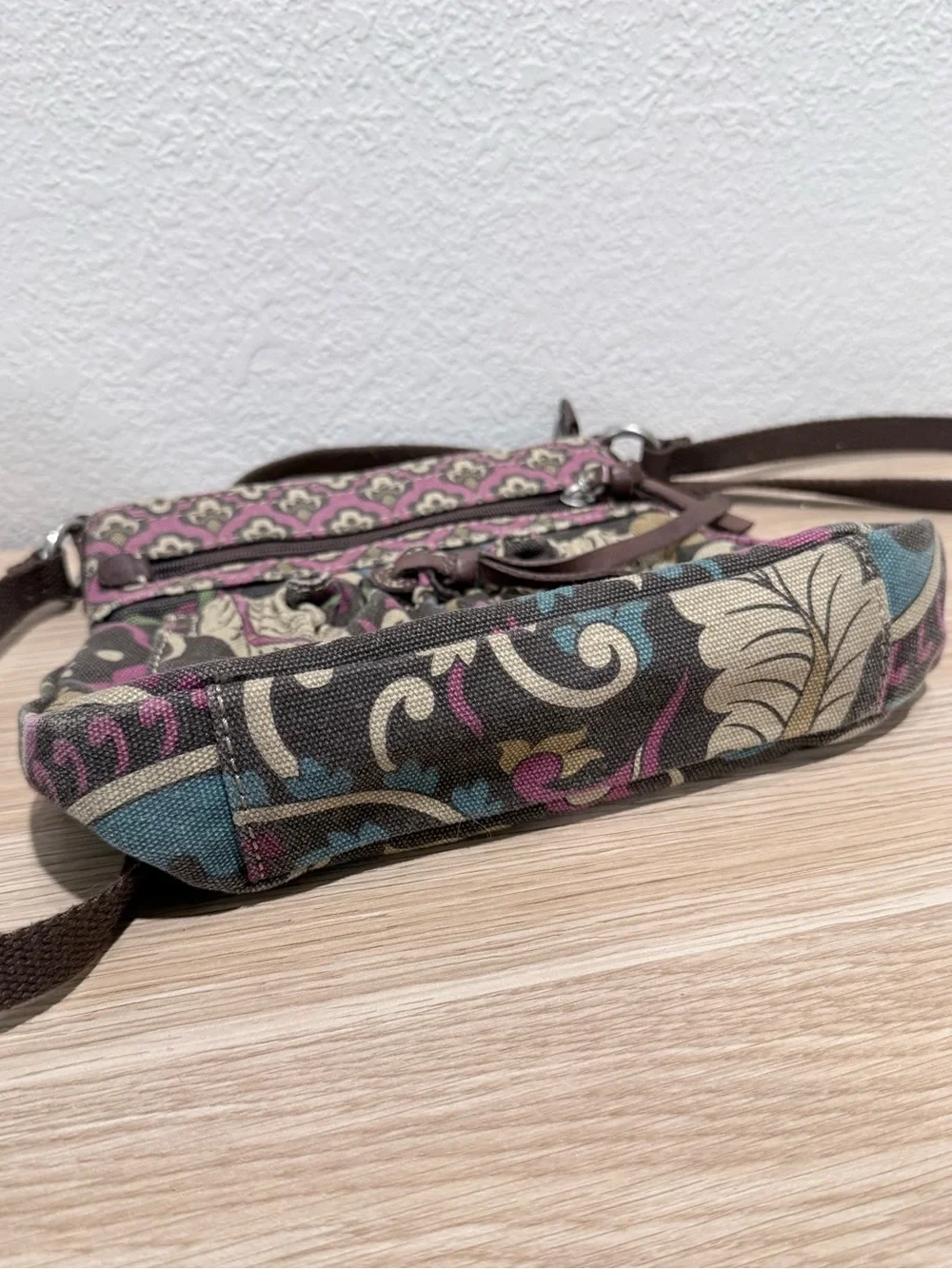 Vintage Paisley Canvas Crossbody Bag